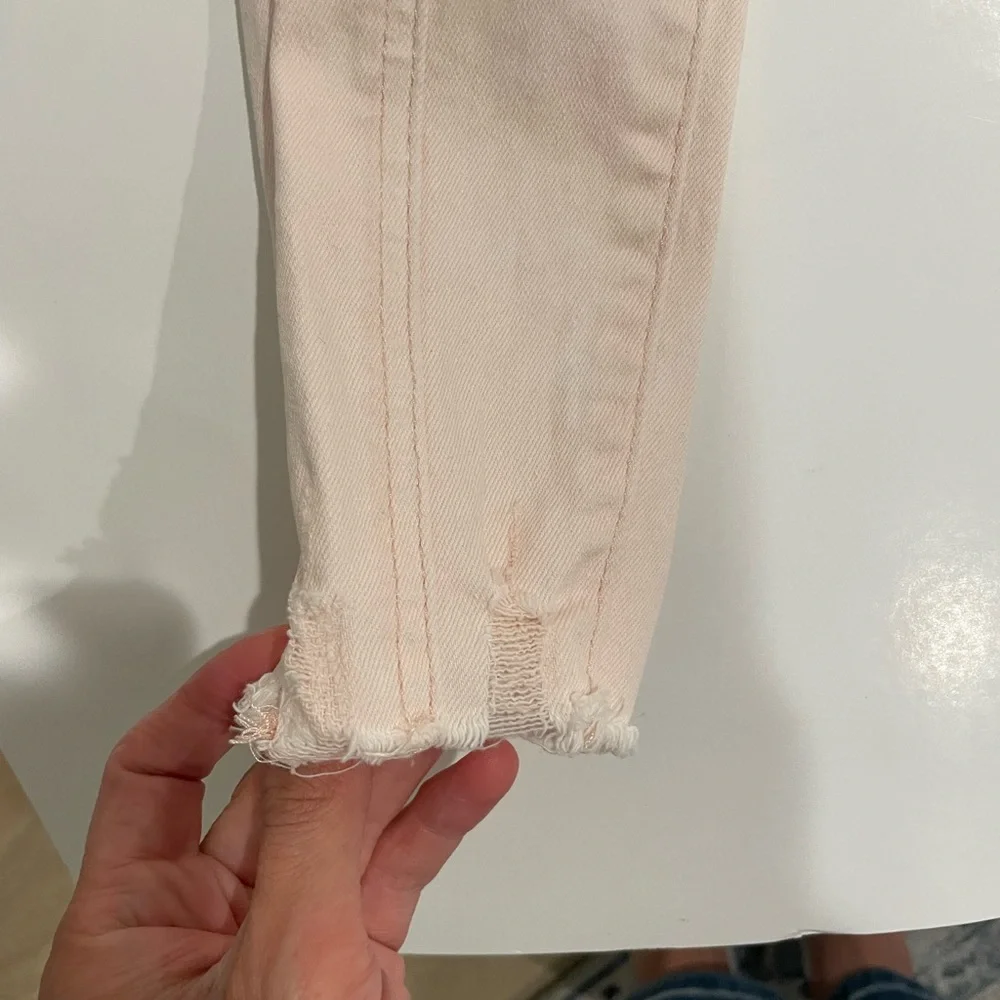 Pink girls skinny jeans-7 For All Mankind - Picture 6 of 7